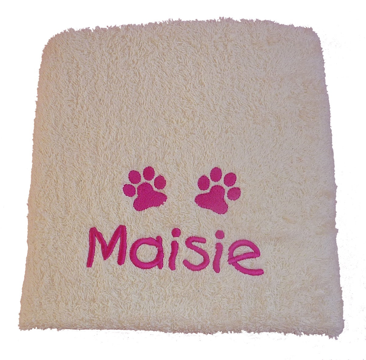 Personalised Pet Towel Cream