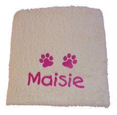 Personalised Pet Towel Cream