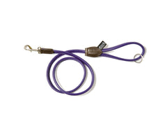 Dogs and Horses Luxury Narrow Rolled Leather Dog Lead Purple