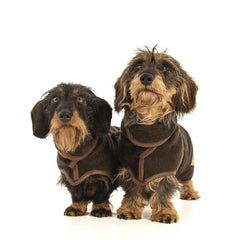 Country Collection Drying Dachshund Dog Coat Mud Brown by Ruff And Tumble
