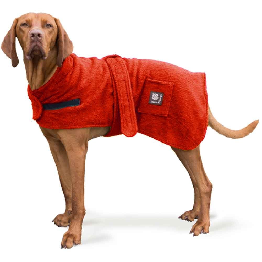 Red Dog Robe by Danish Design | Dog Drying Coats