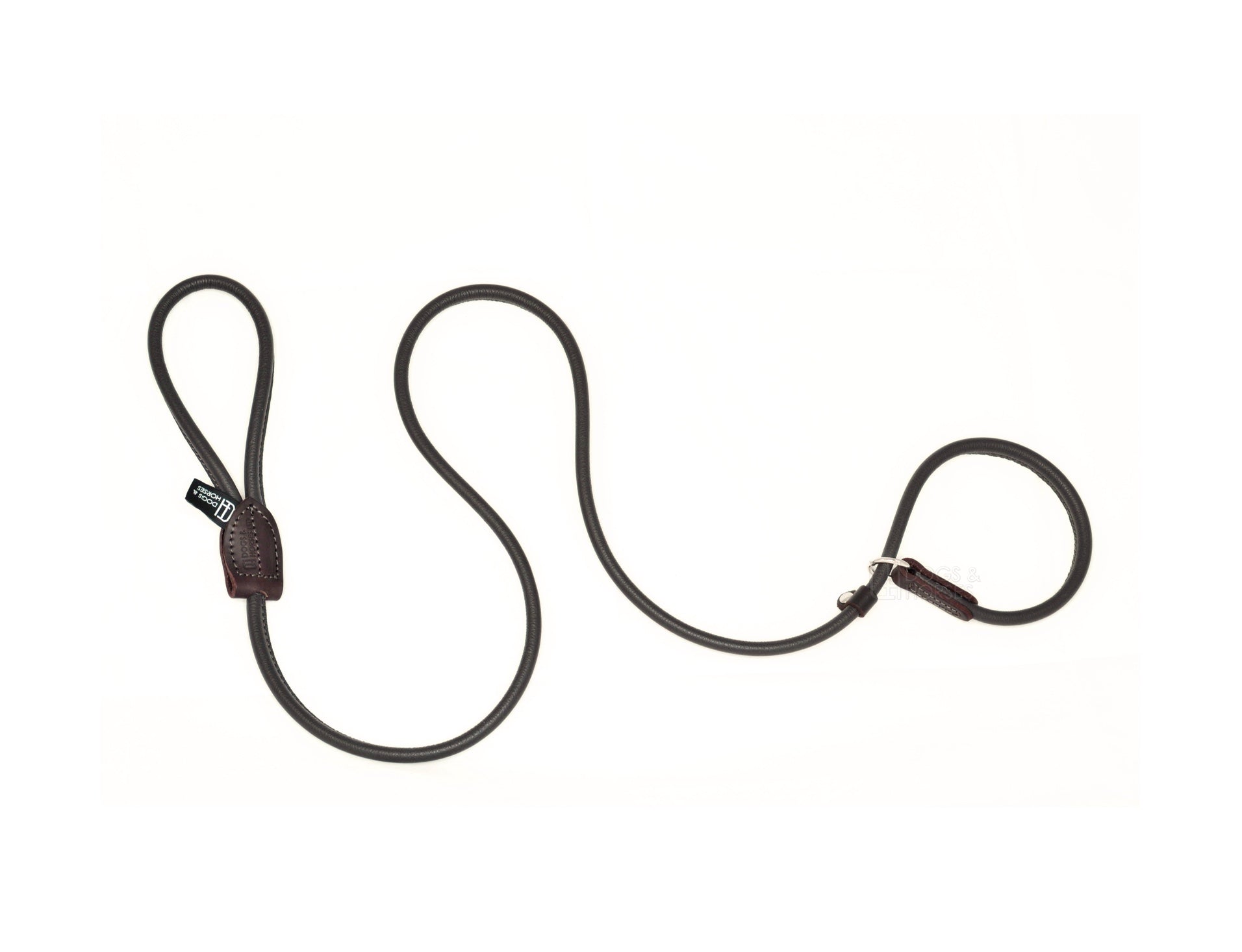 Dogs & Horses Rolled Leather Slip Lead Brown