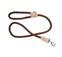 Soft Touch Rope Trigger Dog Lead Brown by Hem And Boo