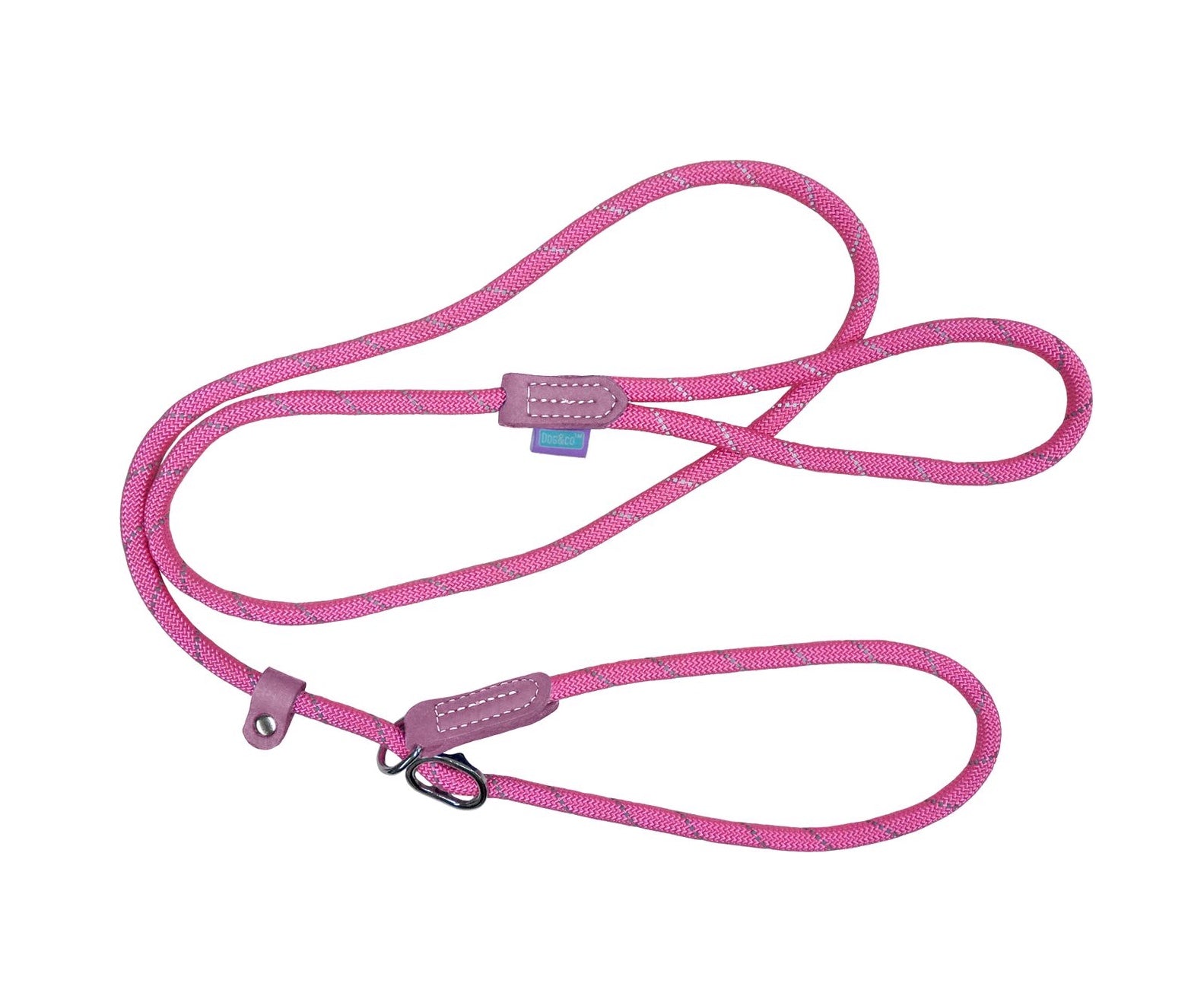Pink Mountain Rope Dog Slip Lead by Hem And Boo