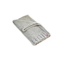 Wooldog Chunky Hand-Knitted Rosebud Pet Blanket Silver Grey