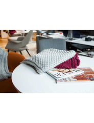 Wooldog Chunky Hand-Knitted Rosebud Pet Blanket Burgundy