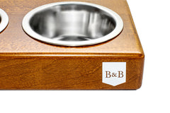 Bowl and Bone Amber Double Dog Feeder