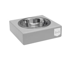 Bowl and Bone Graphite Double Dog Feeder