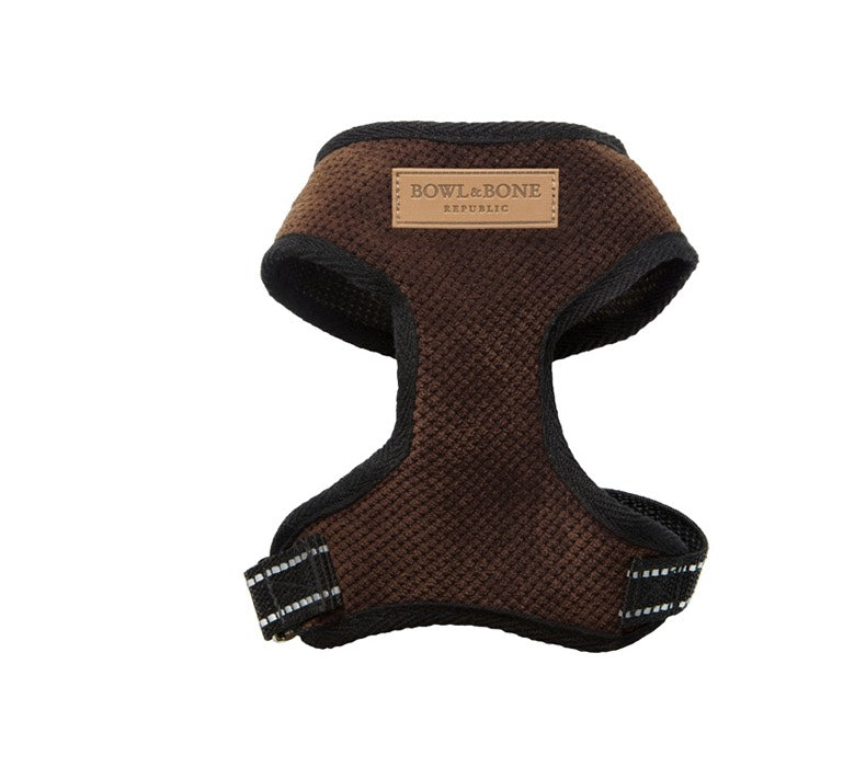 Bowl and Bone Candy Brown Dog Harness