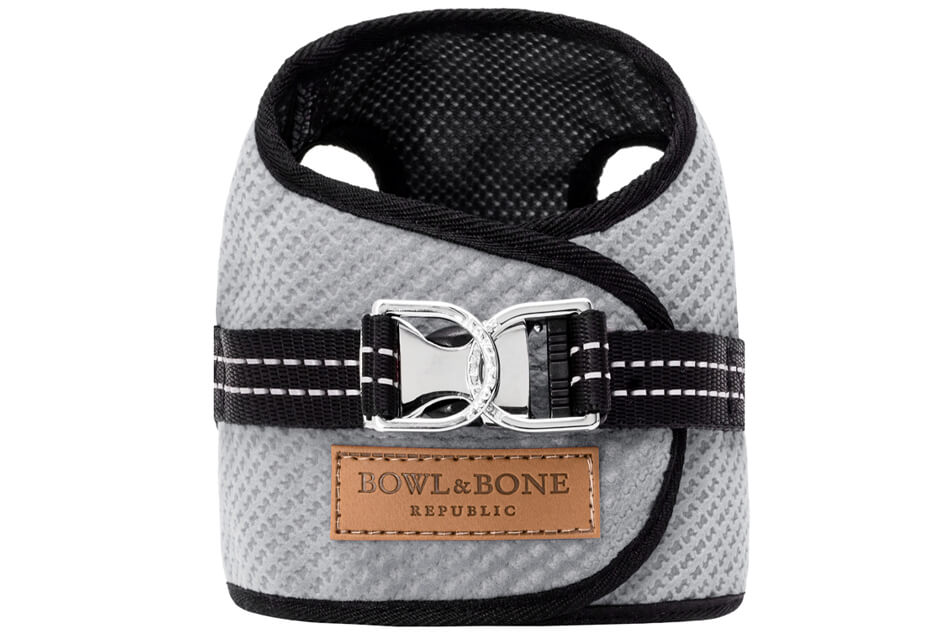 Bowl and Bone Grey Soho Dog Harness