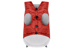 Bowl and Bone Spirit Red Quilted Dog Jacket