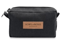 Bowl and Bone Stylish Midi Dog Treat & Poop Bag Holder Black