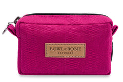 Bowl and Bone Stylish Midi Dog Treat & Poop Bag Holder Pink