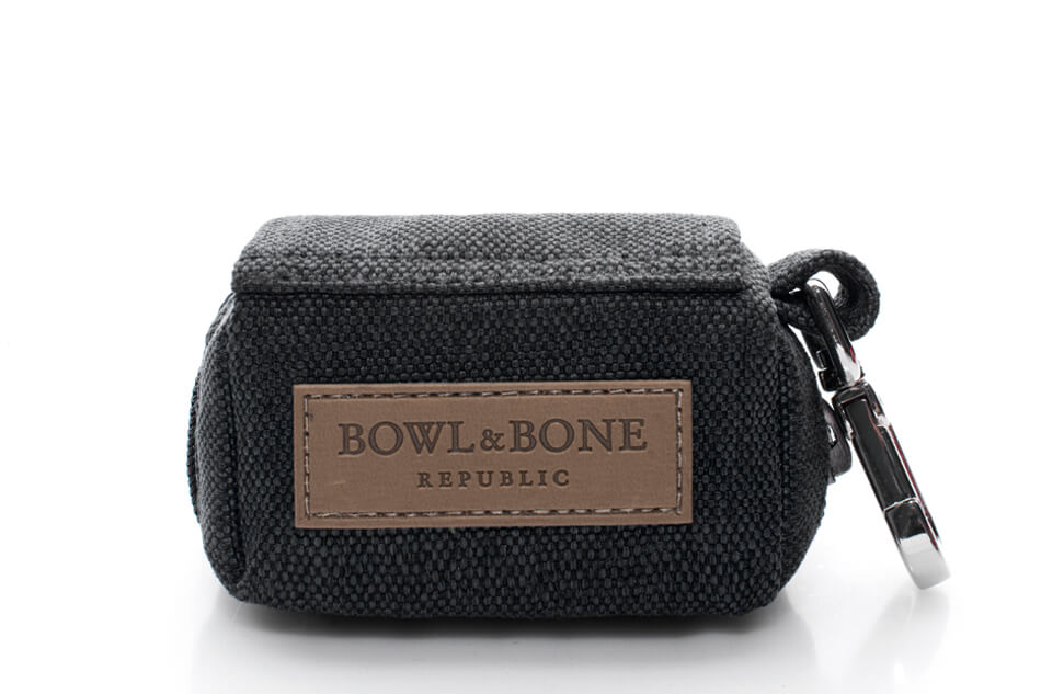 Bowl and Bone Mini Black Dog Poo Bag Holder