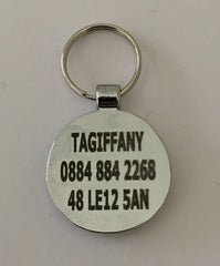 Luxury Black Paw Print Designer Dog Tag