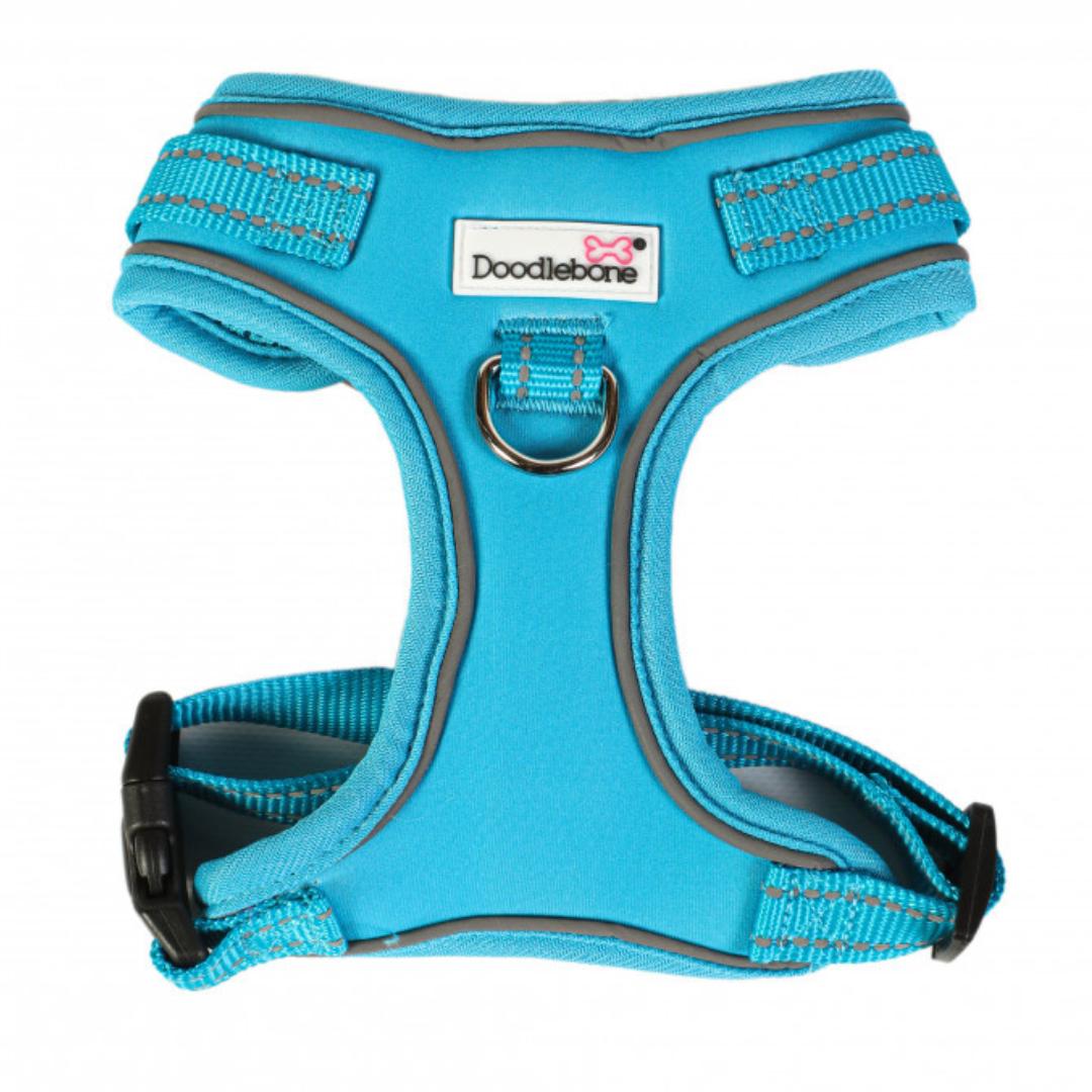 Doodlebone Adjustable Airmesh Dog Harness - Aqua Blue