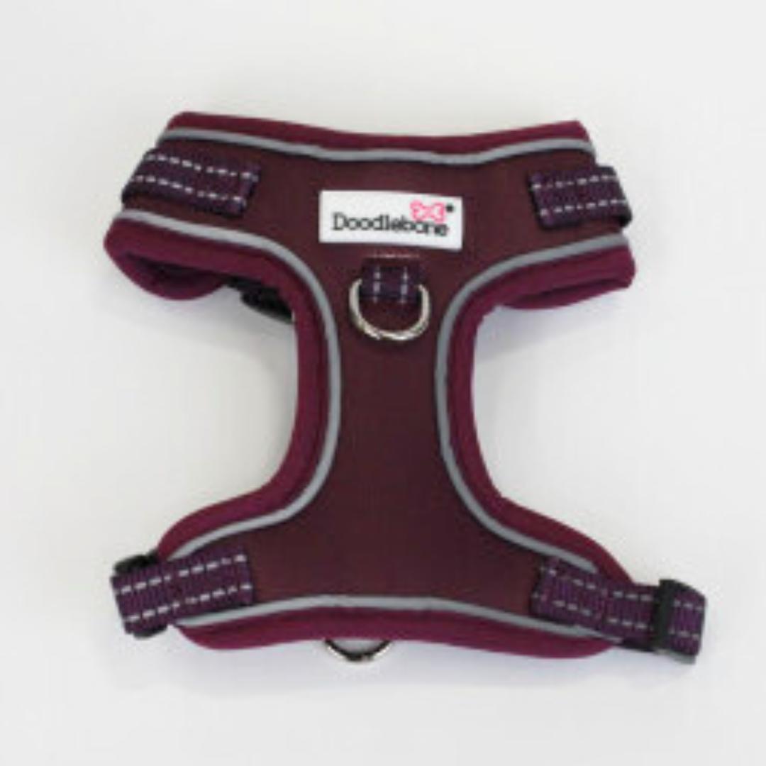 Doodlebone Adjustable Airmesh Dog Harness - Burgundy