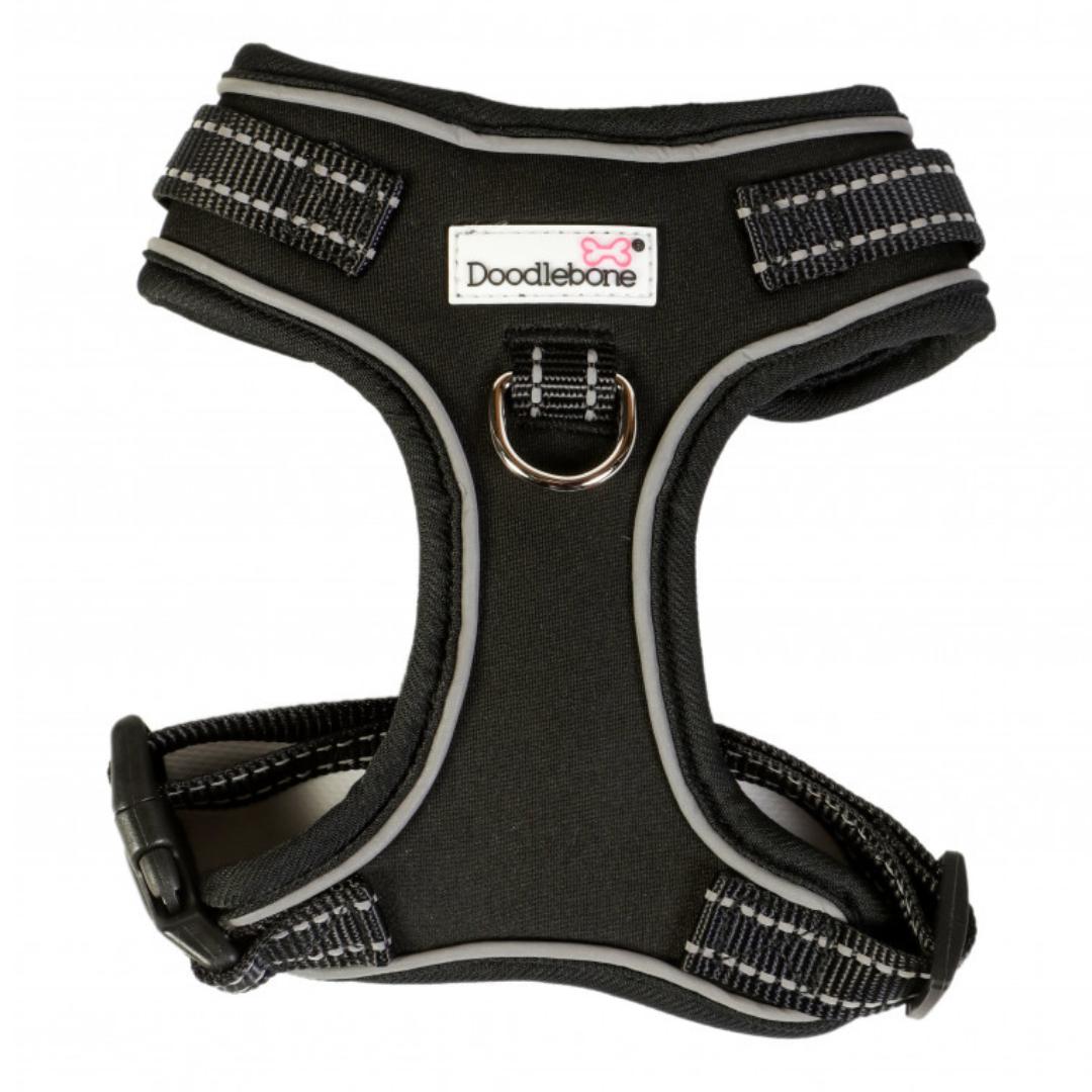 Doodlebone Adjustable Airmesh Dog Harness - Coal Black