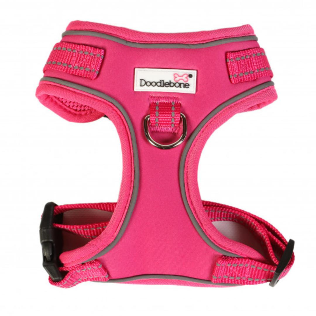 Doodlebone Adjustable Airmesh Dog Harness - Fuchsia Pink