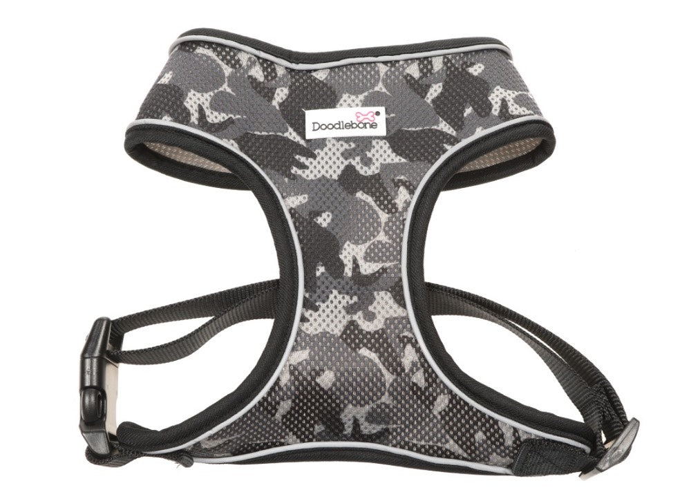 Doodlebone Originals Airmesh Dog Harness - Smokey Grey Camo