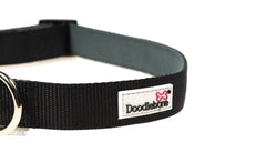 Doodlebone Originals Padded Dog Collar - Black Coal