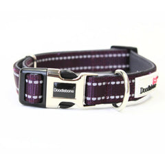 Doodlebone Padded Dog Collar - Burgundy