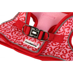 Doodlebone Snappy Step-In Dog Harness - Ruby Red Leopard