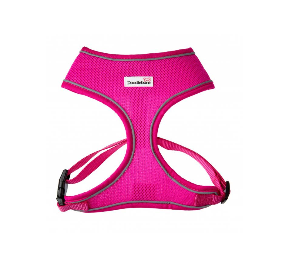 Doodlebone Soft Padded Airmesh Harness Neon Pink