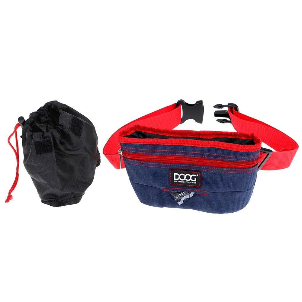 DOOG Large Good Dog Treat Pouch - Navy/Red