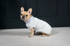 Pastel Grey Stripe PULLO Dog Jumper by Labbvenn