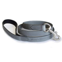 Mutts and Hounds Grey Leather Dog Leads