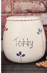 Personalised Petal Dog Treat Jar | Handmade UK