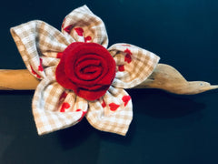 Skandi Rose Dog Collar with Detachable Flower