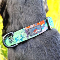 Earth Friendly Trig Point Dog Collar, Citrus Army Camo