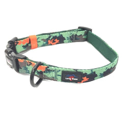 Earth Friendly Trig Point Dog Collar, Citrus Army Camo