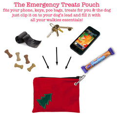 Christmas Tree On Red Treats Pouch