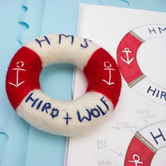 Felt Nautical Ring Tug Dog Toy | Hiro and Wolf