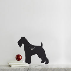 Black Fox Terrier Clock With Wagging Tail