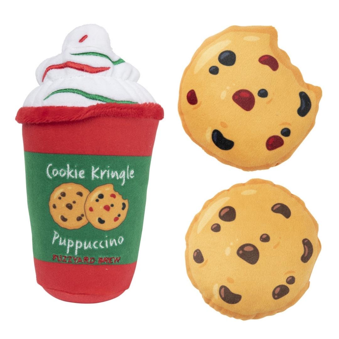 FuzzYard Cookie Kringle Puppuccino & Cookies 3 Pack Christmas Dog Toys