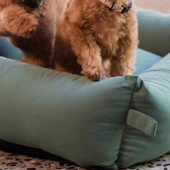 FuzzYard Life Cotton Dog Bed in Myrtle Green