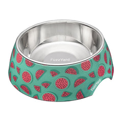 FuzzYard Summer Punch Watermelon Easy Feeder Dog Bowl