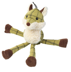Green Tweed Long Legs Fox Dog Toy by House of Paws 