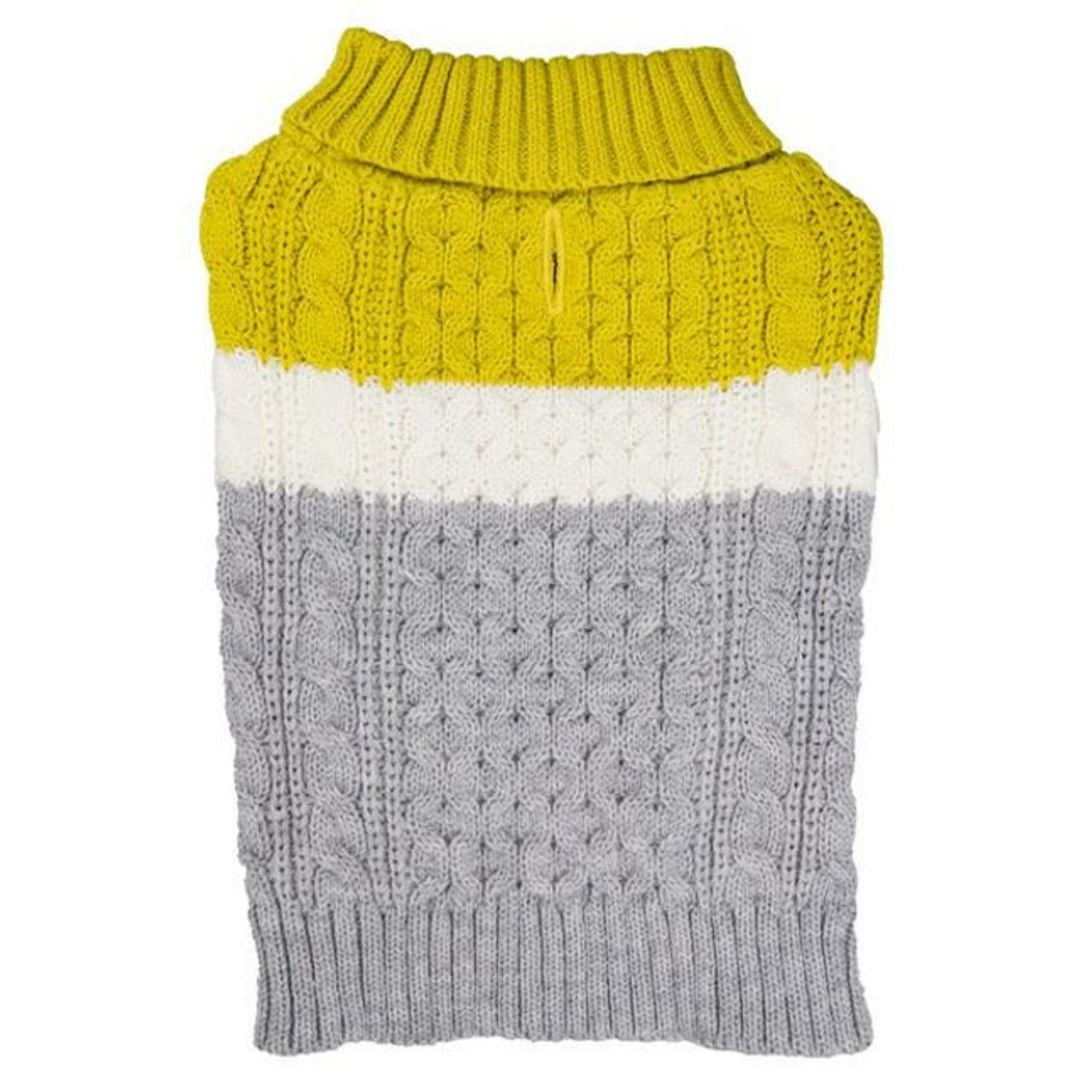 Grey & Yellow Colour Block Dog Jumper by Sotnos