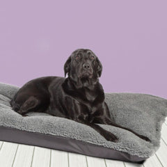 Happy Landings Black/Grey Reversible Waterproof Deep Duvet Dog Bed by Danish Design