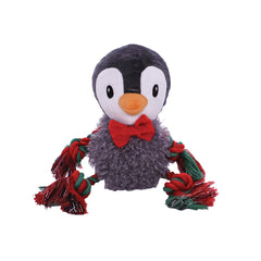 Happy Pet Fluffy Ropee Penguin Christmas Dog Toy