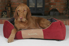 Scruffs Highland Box Bed Red | Luxury Dog Beds