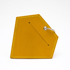 Hiro And Wolf Diamond Acacia Yellow Leather Poo Bag Pouch