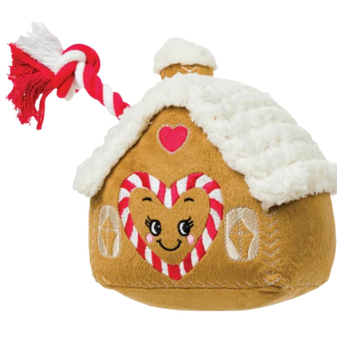 House of Paws Christmas Gingerbread House Dog Toy