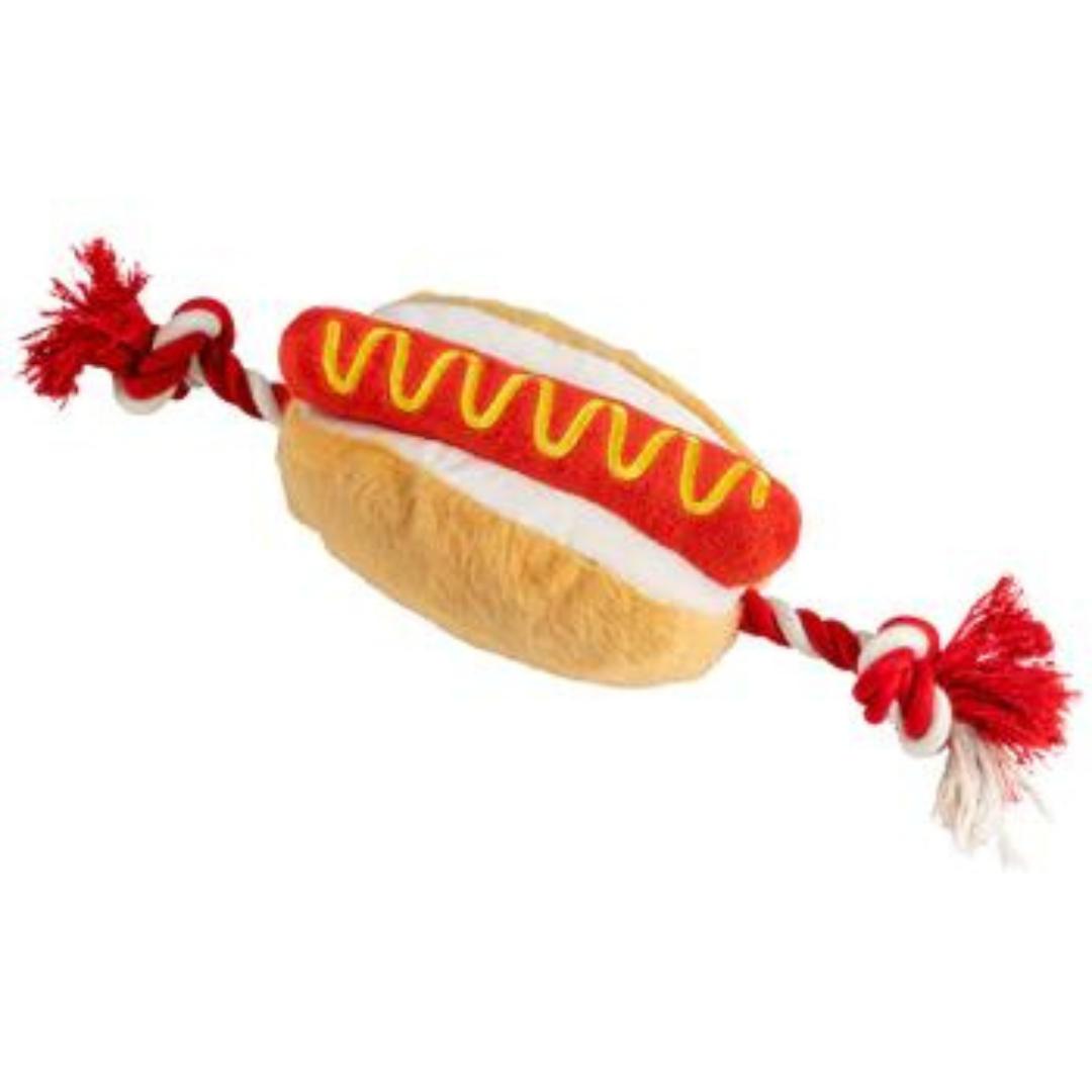 House of Paws Hot Dog Rope Dog Toy
