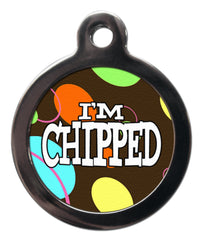 I'm Chipped Cool Spots Dog ID Tag